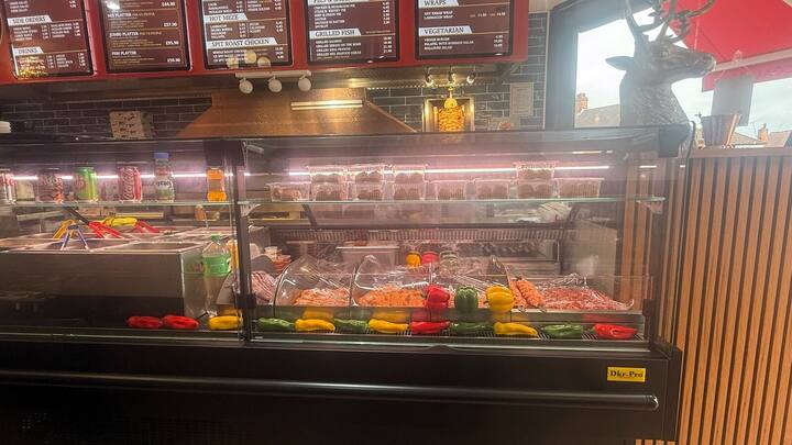 Grill counter below the menu boards